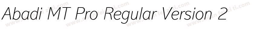 Abadi MT Pro Regular Version 2000字体转换